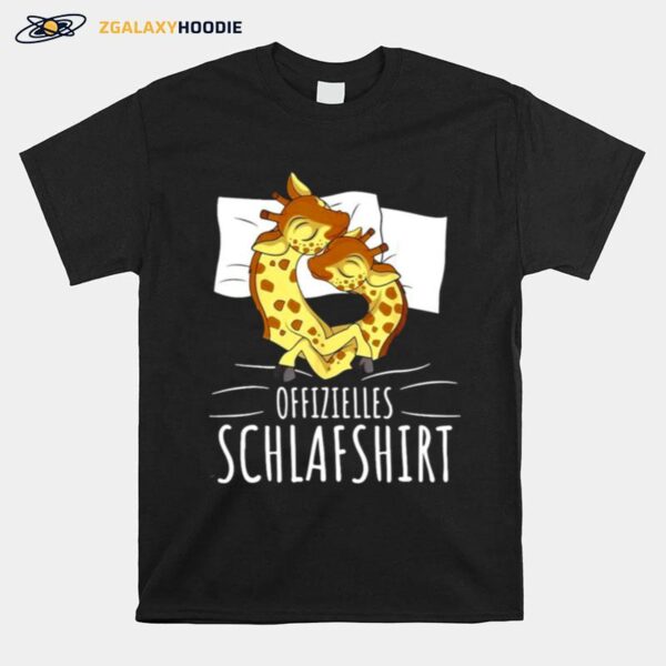 Offizielles Schlafshirt Giraffe Schlafen T-Shirt