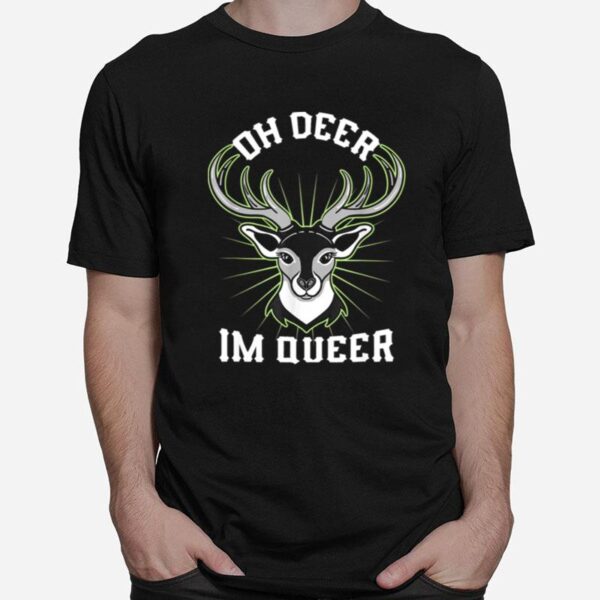 Oh Deer Im Queer Agender Pride T-Shirt