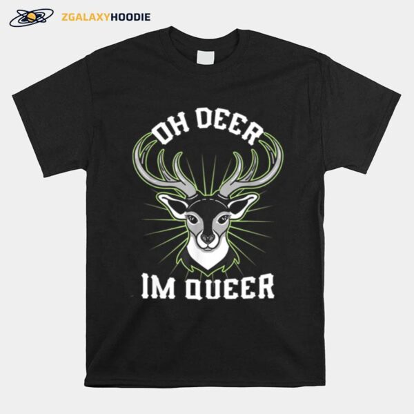 Oh Deer Im Queer Agender Pride T-Shirt