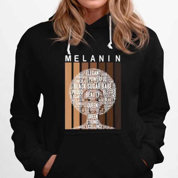 Oheneba Melanin Shades Afro Queen Wordart For Women Hoodie