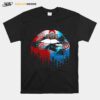 Ohio State Buckeyes And Carolina Panthers Lips T-Shirt