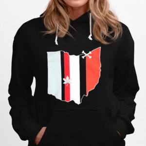 Ohio Stripes Football Hooded Hoodie