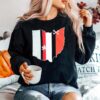 Ohio Stripes Football Hooded Sweater