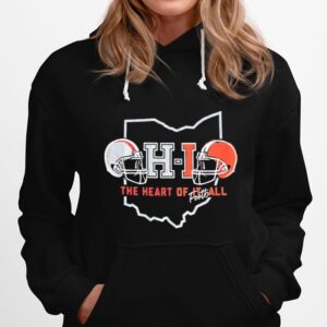 Ohio The Heart Of Football Helmets Hoodie