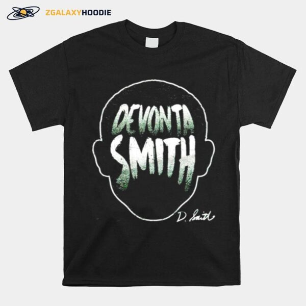 Philadelphia Football Devonta Smith Player Silhouette Signature T-Shirt