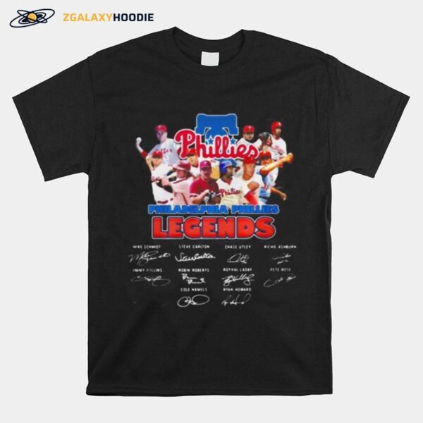 Philadelphia Phillies Legends Baseball Signatures T-Shirt