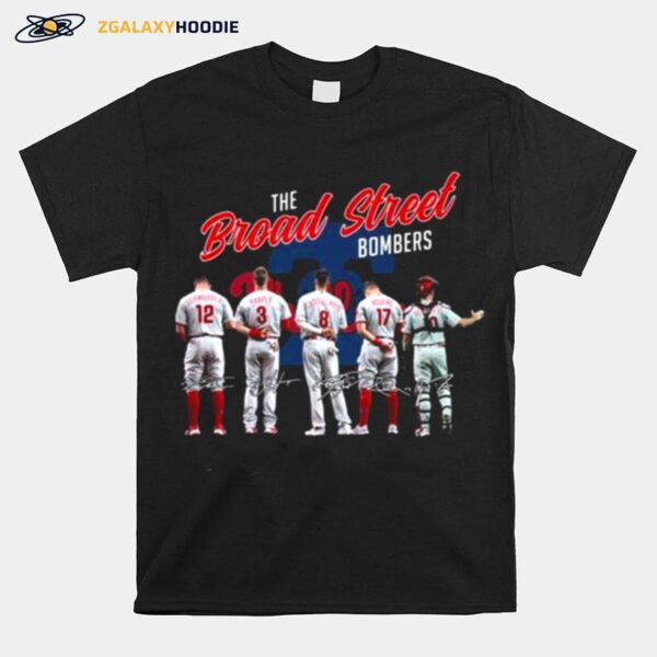 Philadelphia Phillies The Broad Street Bombers Signatures 2022 T-Shirt