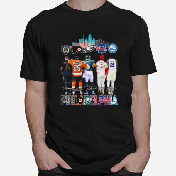 Philadelphia Team Sport City 2022 Signatures T-Shirt