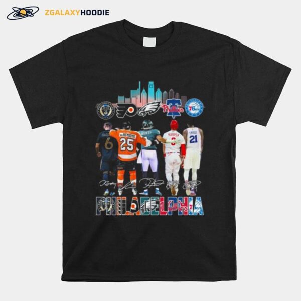 Philadelphia Team Sport City 2022 Signatures T-Shirt