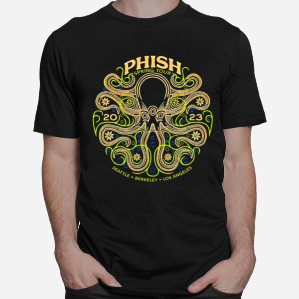 Phish Spring Seattle Berkeley Los Angeles Logo T-Shirt