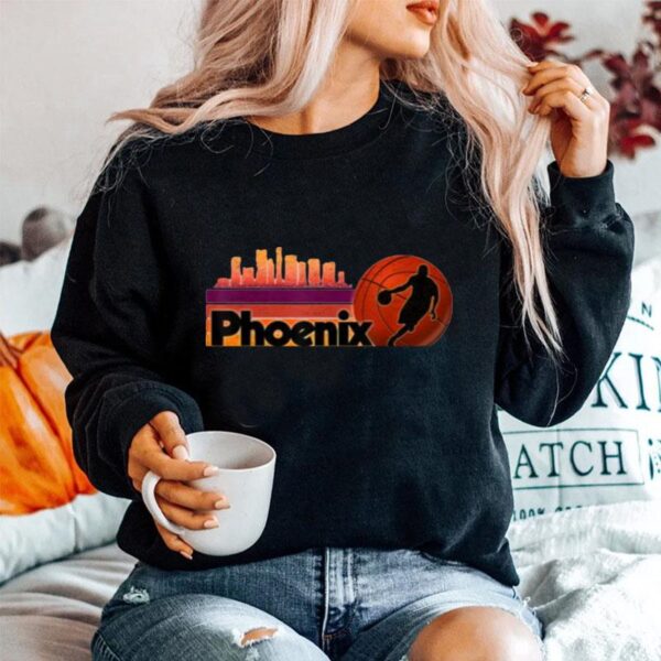 Phoenix Az Cityscape Hot Retro Sun Sweater