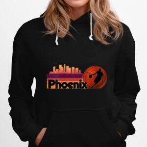 Phoenix Az Cityscape Sun Basketball Fans Hoodie