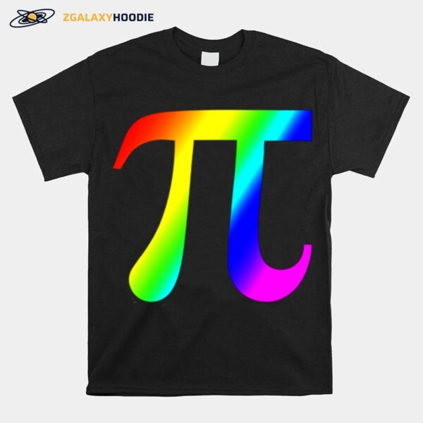 Pi Colorful Rainbow Mathematics Teacher Math T-Shirt