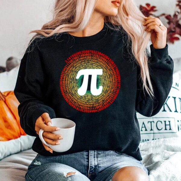 Pi Day Spiral Pi Math Gift For Pi Day Sweater