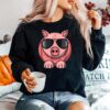 Pig Emoji Cool Sunglasses Piglet Sweater