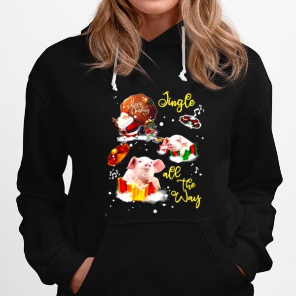 Pig Merry Christmas Jingle All The Way Hoodie