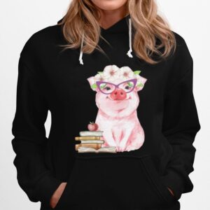 Pig Teachers Books Apple Hoodie