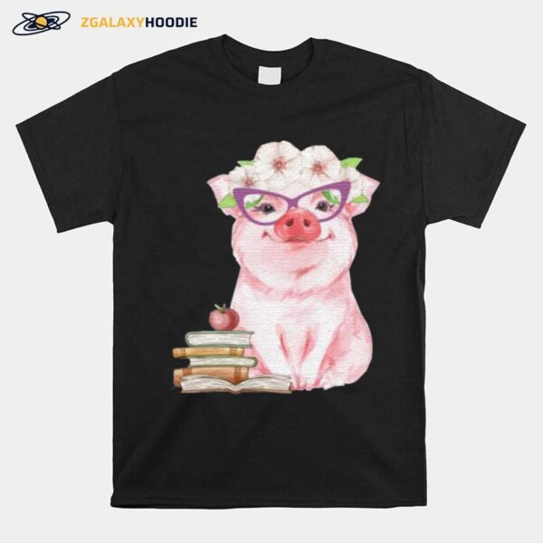 Pig Teachers Books Apple T-Shirt