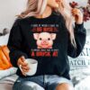 Pig Throw A Brick For Pig Lover Sweater