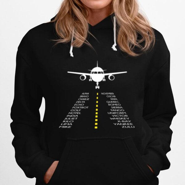 Pilots Airplane Pilot Phonetic Alphabet Aviator Hoodie