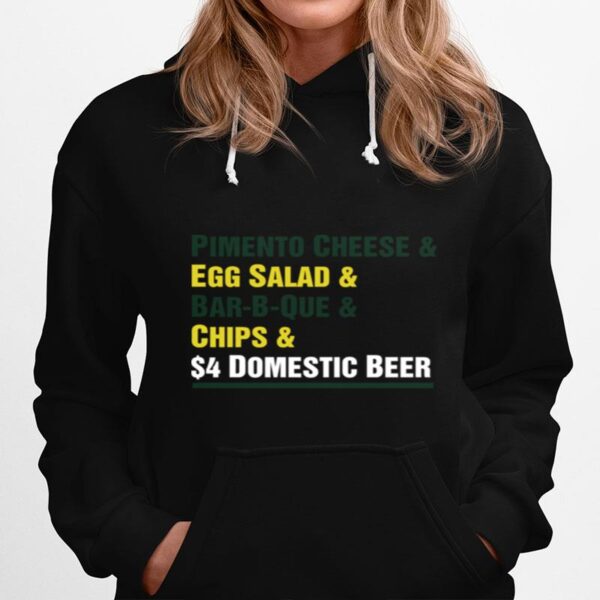 Pimento Cheese And Egg Salad And Bar B Que And Chips And Domestic Beer Hoodie