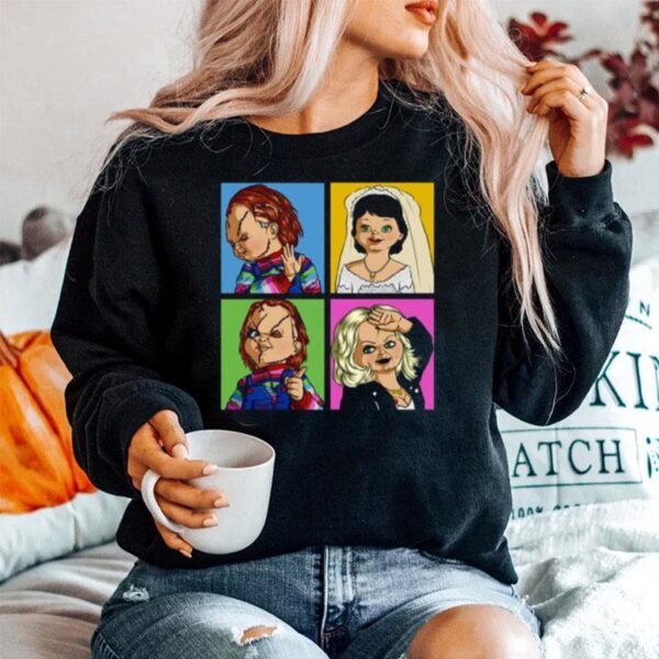 Pimp My Bride Childs Play Chucky Tiffany Valentine Sweater