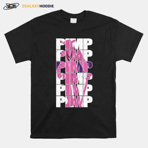 Pimp Pimp Pimp Purple And White T-Shirt