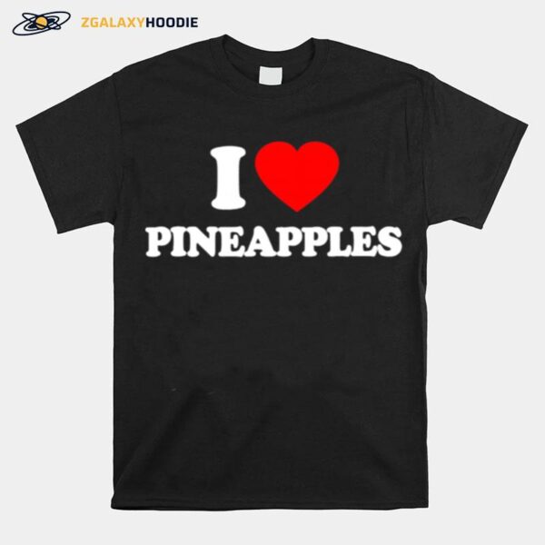 Pineapples Love Heart T-Shirt