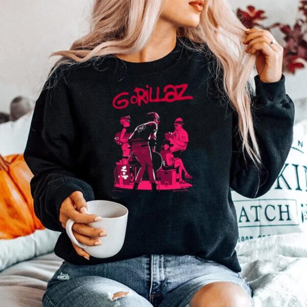 Pink Art Gorillaz Are An English Virtual Band Sweater