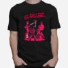 Pink Art Gorillaz Are An English Virtual Band T-Shirt