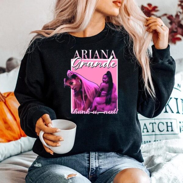 Pink Design Thank U Next Ariana Grande Singer Sweater