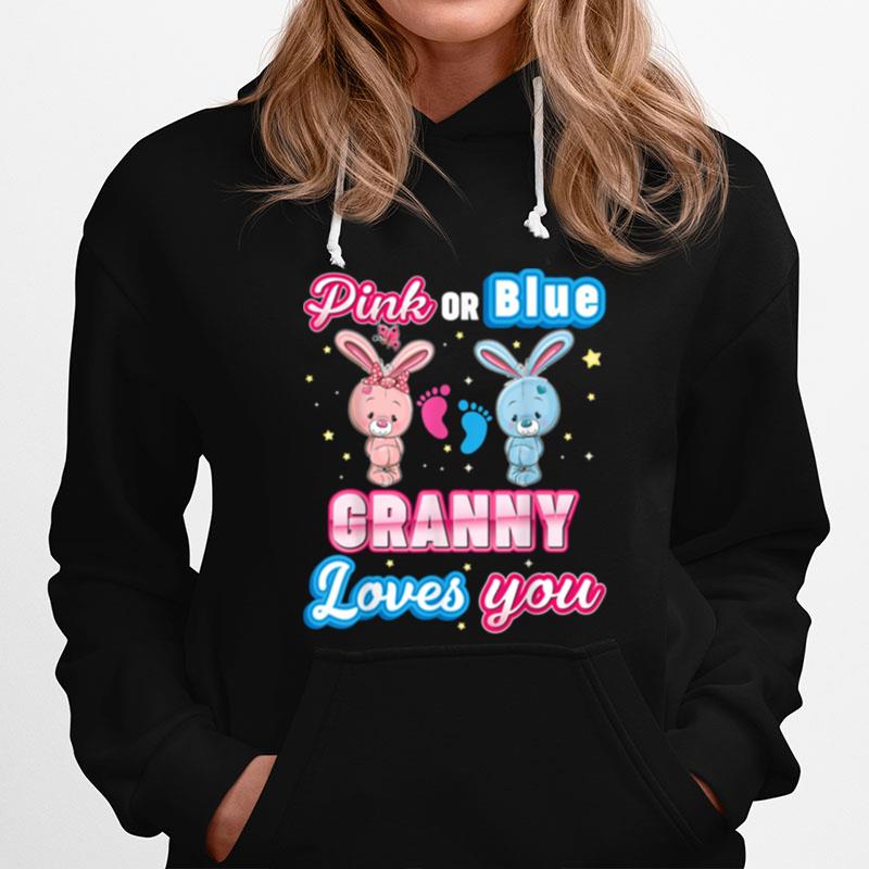 Pink Or Blue Granny Loves You Gender Reveal Baby Mother Day Hoodie