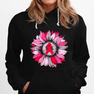 Pink Ribbon Breast Cancer Awareness Sunflower Hoodie