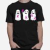 Pink Ribbon Ghost Women Kids Toddler Breast Cancer Awareness T-Shirt