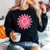 Pink Sunflower Stunner No 904 Flower Art Design Sweater