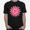 Pink Sunflower Stunner No 904 Flower Art Design T-Shirt