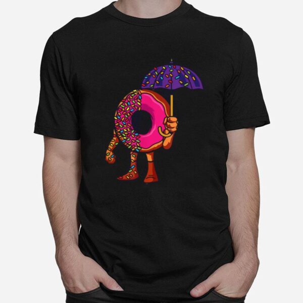 Pinkl Donut Standing In The Sprinkle Rain T-Shirt