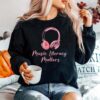 Pinky Donut Headphone Music Literacy Matters Sweater