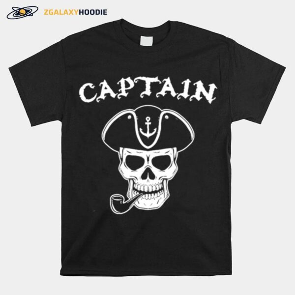 Pirate Captain Nautical Skull Love Sailing T-Shirt