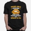 Pisces Girls I Can Be Mean As Sweet As Candy Cold As Ice Evil As Hell T-Shirt