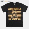 Pitbull American Flag T-Shirt