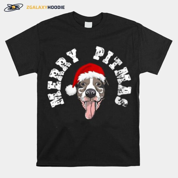 Pitbull Christmas Merry Pitmas T-Shirt