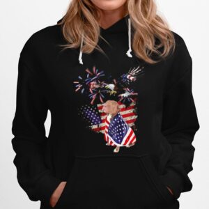 Pitbull Eagle American Flag Hoodie