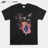 Pitbull Eagle American Flag T-Shirt