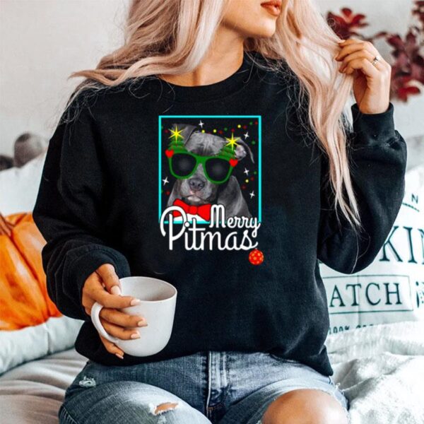 Pitbull Funny Pit Bull Dog Christmas Sweater