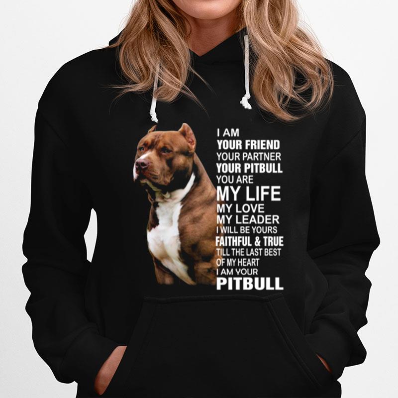 Pitbull I Am Your Friend Your Partner Your Pitbull You Are My Life My Love Hoodie
