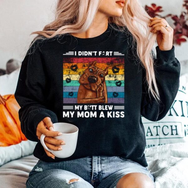 Pitbull I Didnt Fart My Butt Blew My Mom A Kiss Vintage Sweater