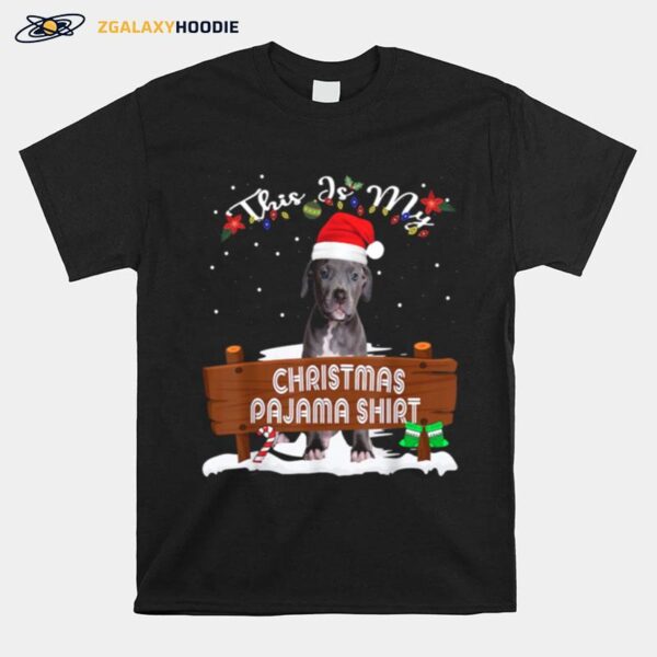 Pitbull Santa This Is My Christmas Pajama Christmas T-Shirt