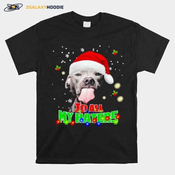 Pitbull To All My Haters Merry Christmas T-Shirt