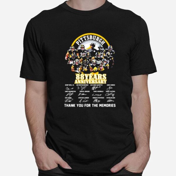Pittburgh 88 Years Anniversary Thank You For The Memories Signature T-Shirt
